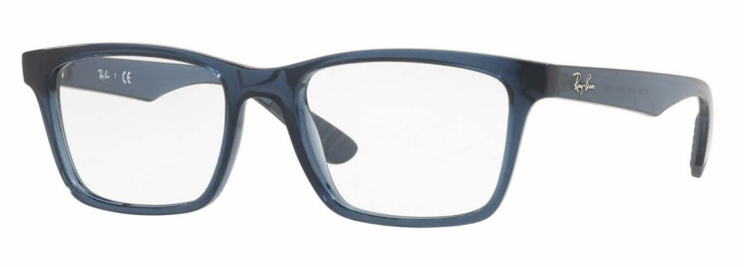 Ray-Ban RX7025 Gray-Blue Transparent 53-17-145 and 55-17-145 B39.5