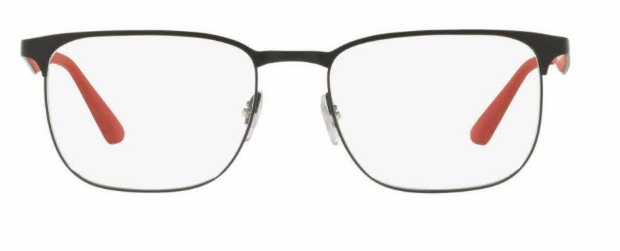 Ray-Ban Rx6363 FRONT Black Red 54-18-145 B40