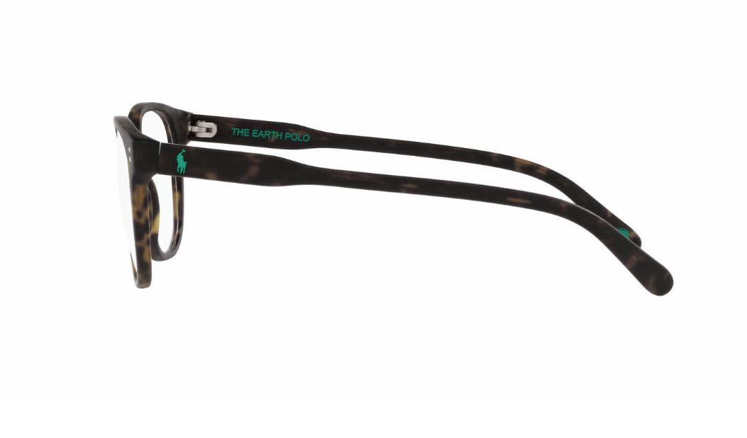 Black and green eyeglasses with a rectangular frame.