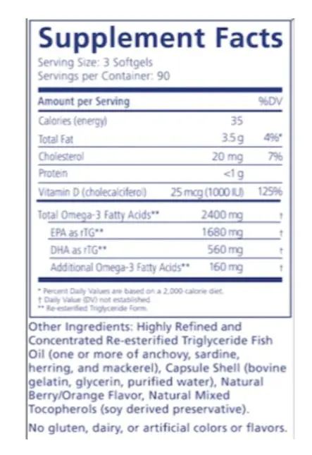 PRN De3 Nutrition information SIDE View Dry Eye Omega Benefits