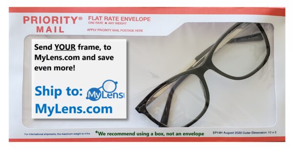 Send your frame to mylens.com