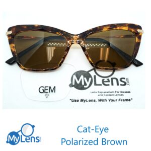 My Lens Cat-Eye with Polarized Brown Lenses