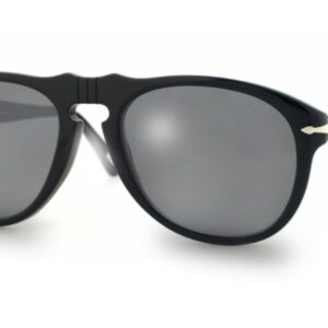 a pair of Persol black glasses
