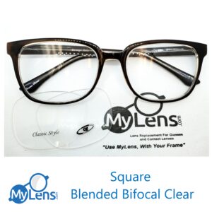 My Lens Square Blended Bifocal Clear