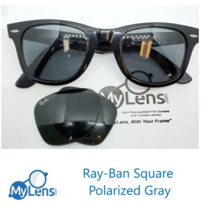 My Lens Ray-Ban Square with Polarized Gray Lenses